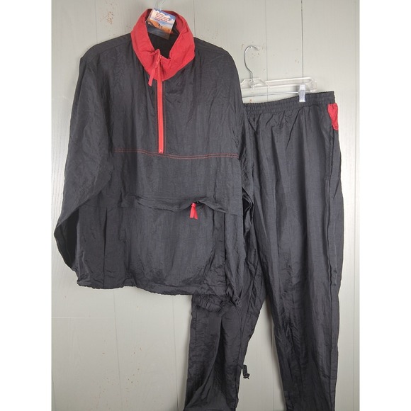 Vintage 90s Marlboro Gear '99 Nylon Windbreaker Track Suit L Brand New With Tags - Picture 3 of 12